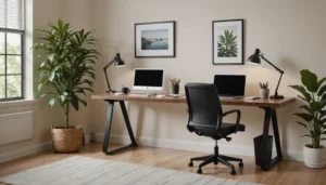 distance entre bureau et mur